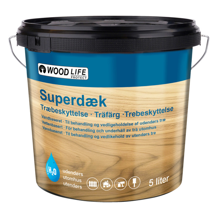 Woodlife Superdæk hvid træbeskyttelse 5 liter
